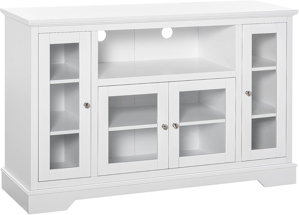 Grey Sideboard Console Table Storage Cabinet with Glass Doors Q226212