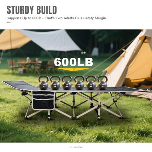 Folding Camping Cot with Mattress and Carry Bag I484