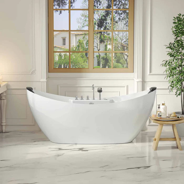 59 Freestanding Whirlpool Bathtub with Faucet P427922