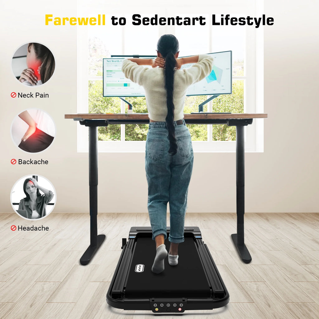 2 in 1 Folding Treadmill Black P397109