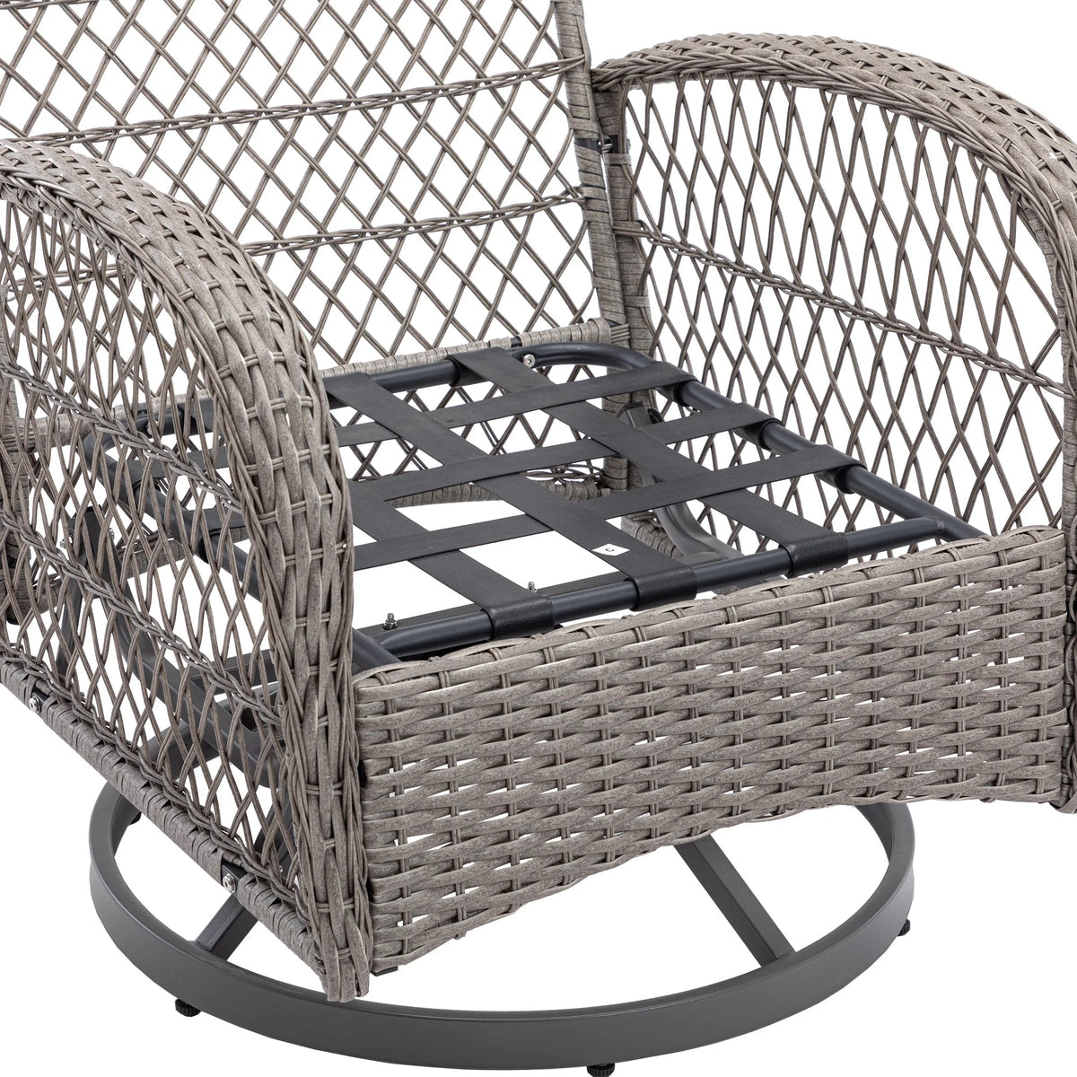 Navy Blue 3 Pc Outdoor Swivel Rocker Patio Chairs F786329