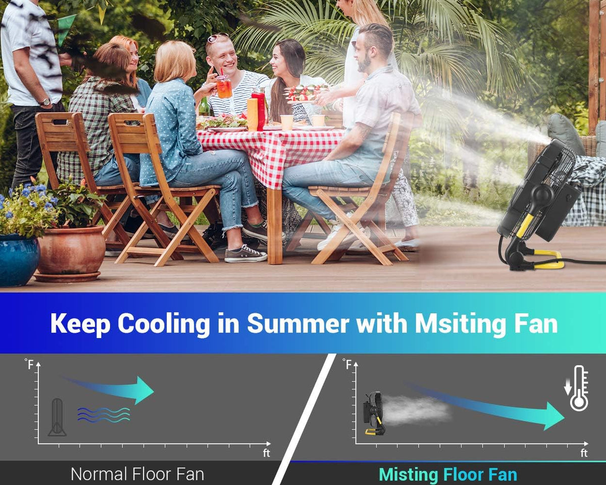 Rechargeable Outdoor Misting Fan 16 inch D72511