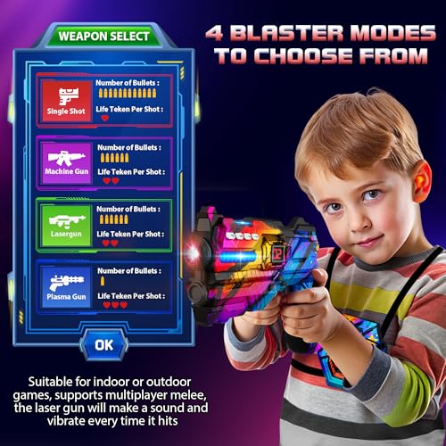 Laser Tag Guns Set of 4 with Vests W709326