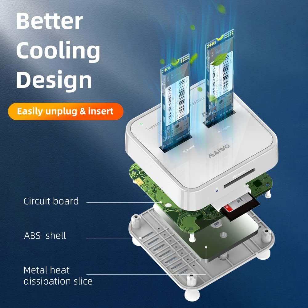 2 Bay M.2 NVMe/SATA Dual Protocol Docking Station F312841