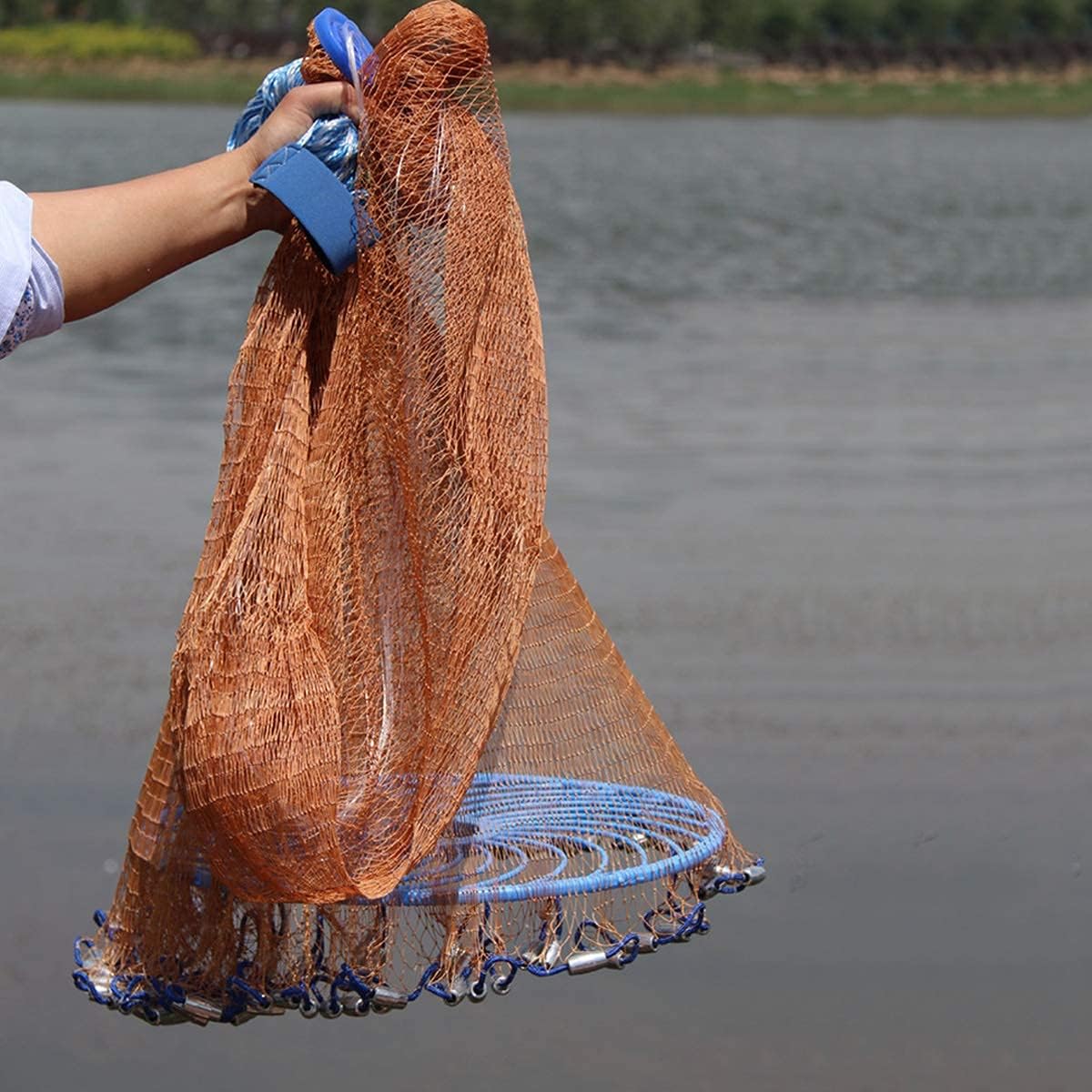 Fishing Net with Lead Sinkers 7ft Radius K7778