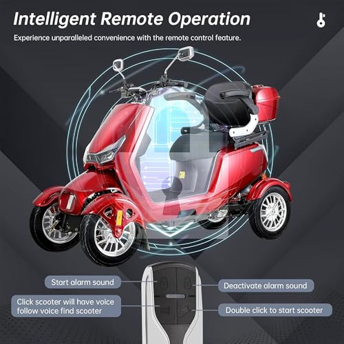 Silver 4 Wheel Mobility Scooter 500lbs Loadweight 31 Mile Long Range Battery H7519