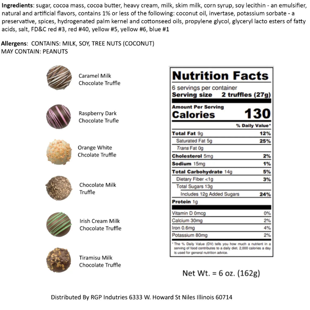 Artisan Homemade Chocolate Truffles Gift Box A201440