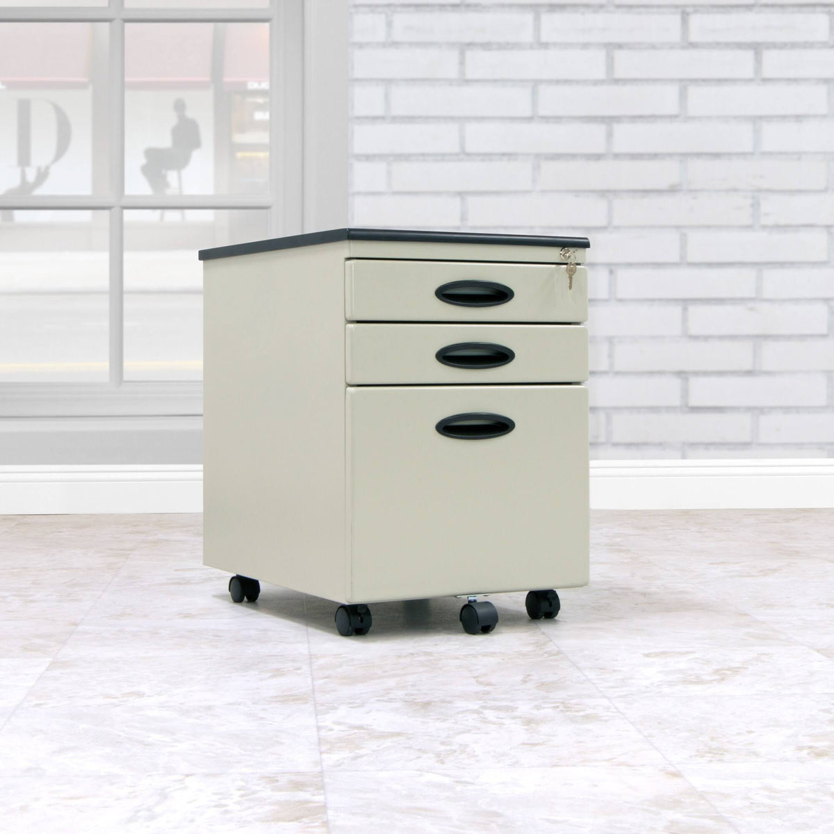3 Lockable Drawers Mobile File Cabinet Z2180
