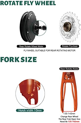 48V 1000W/1500W Electric Bicycle Conversion Kit Rear Wheel Hub Motor Kit J2453