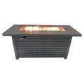 Gray Metal Propane/Natural Gas Fire Pit Table J529481