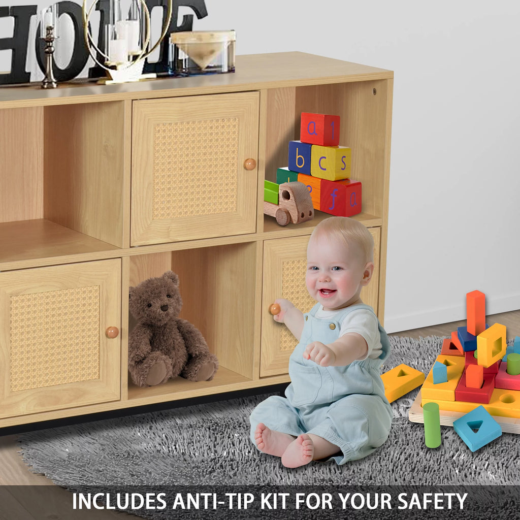 Cube Organizer Display Shelf with 3 Drawers H4881