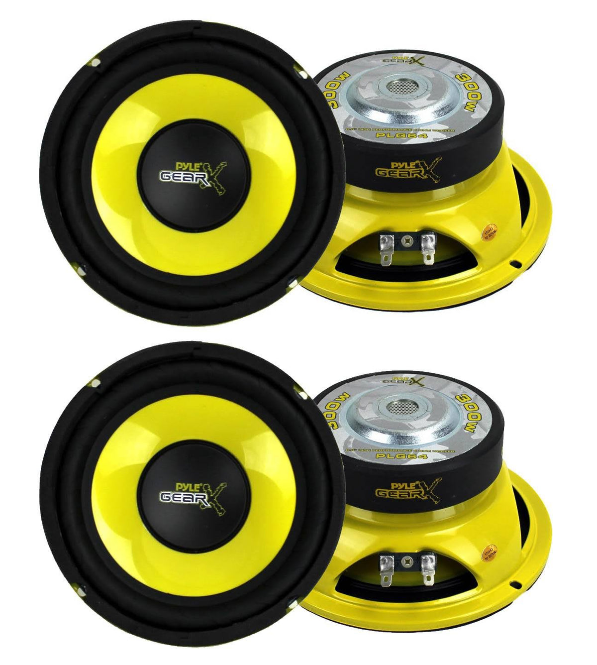 6.5" 1200W Car Audio Mid Bass/Midrange Subwoofer Speaker Set Y965675