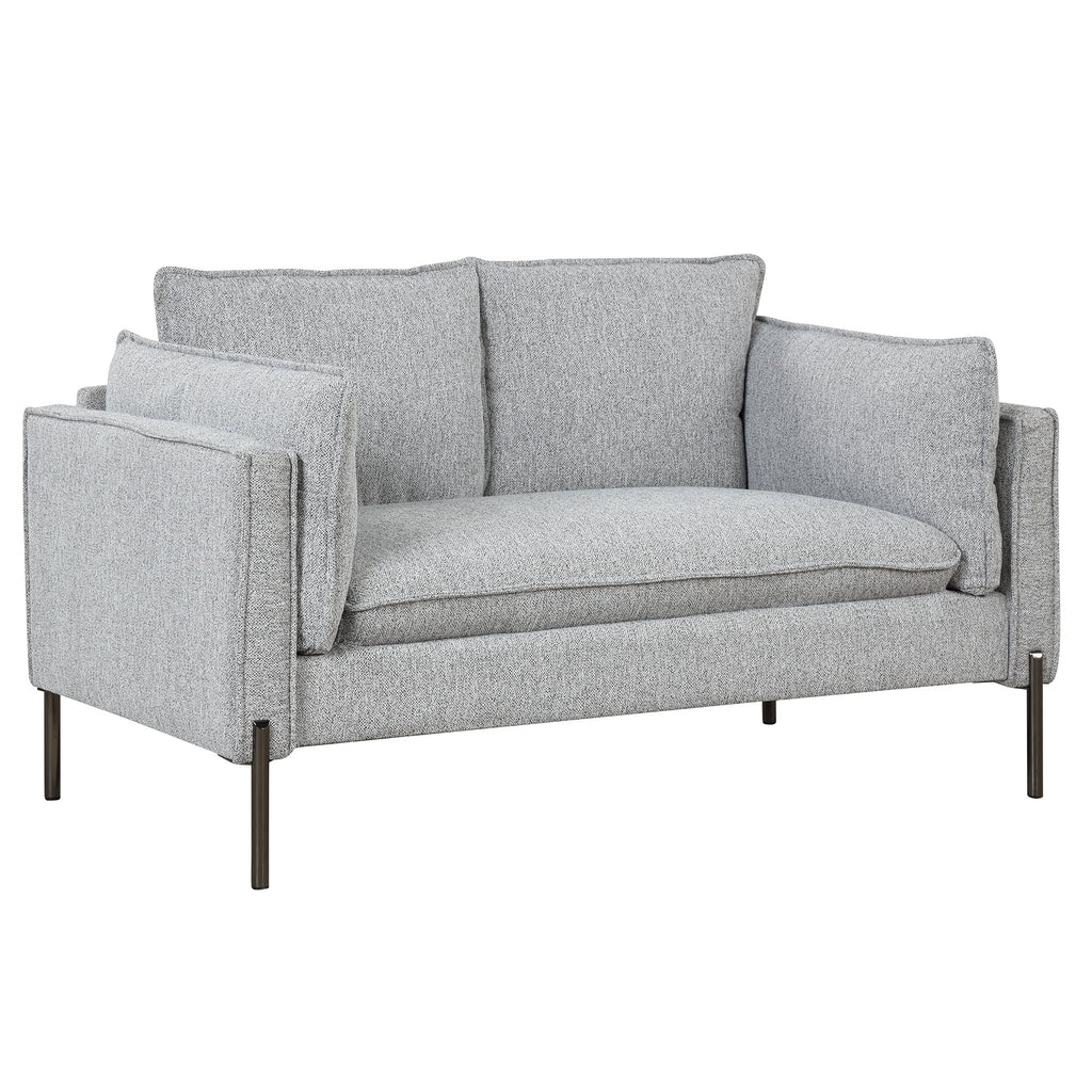 Linen Fabric Loveseat Couch V1562