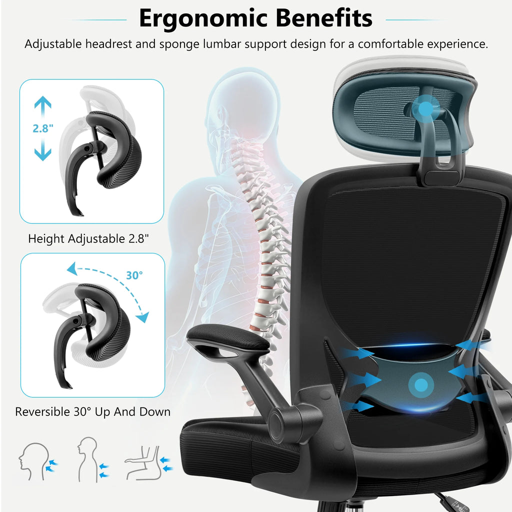 High Back Ergonomic Mesh Office Chair with Lumbar Support P76804