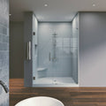 Brushed Nickel Frameless Hinged Shower Door L2544