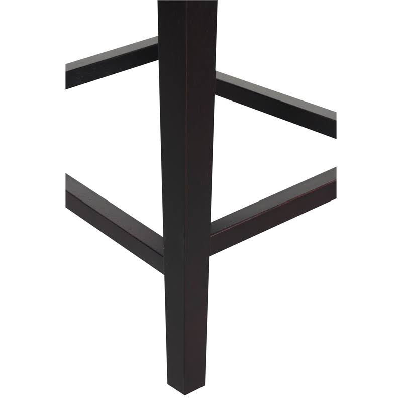 Black Faux Leather Bar Stool Set of Two X1934