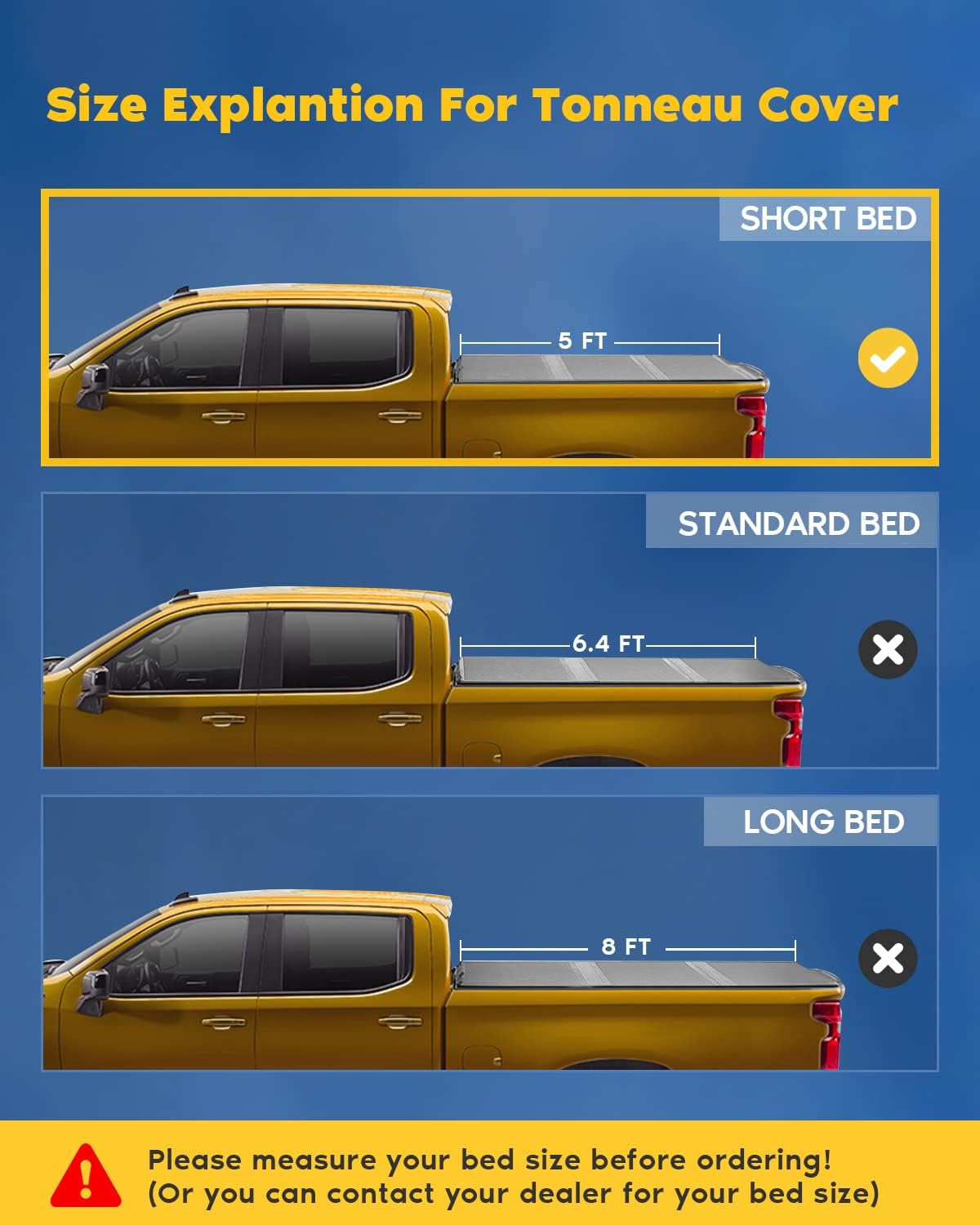 Hard Tri-Fold Truck Bed Tonneau Cover M810782