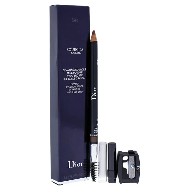 Powder Eyebrow Pencil With Brush and Sharpener - 593 Brown - 0.04 oz F4206