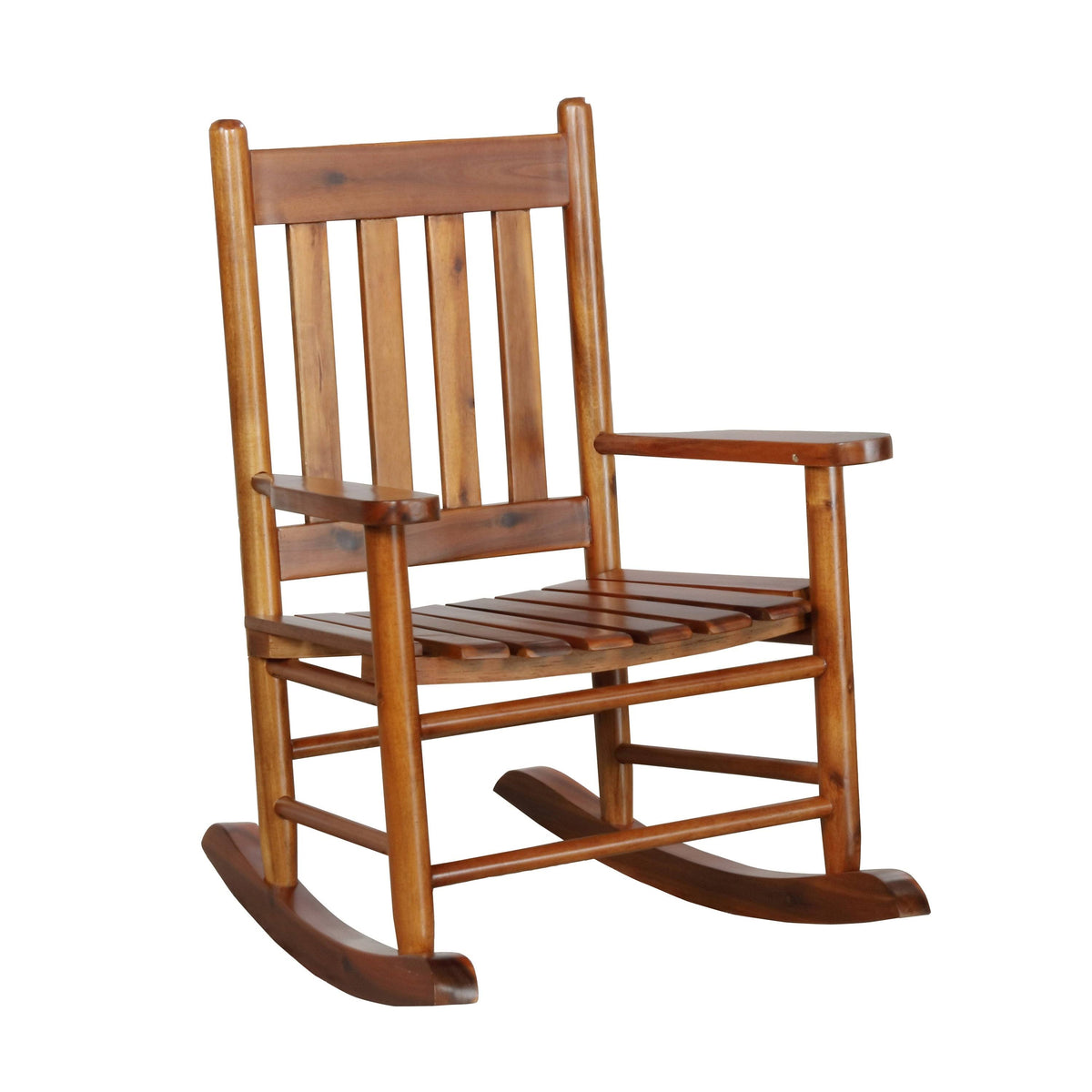Golden Brown Wooden Youth Rocking Chair T8215