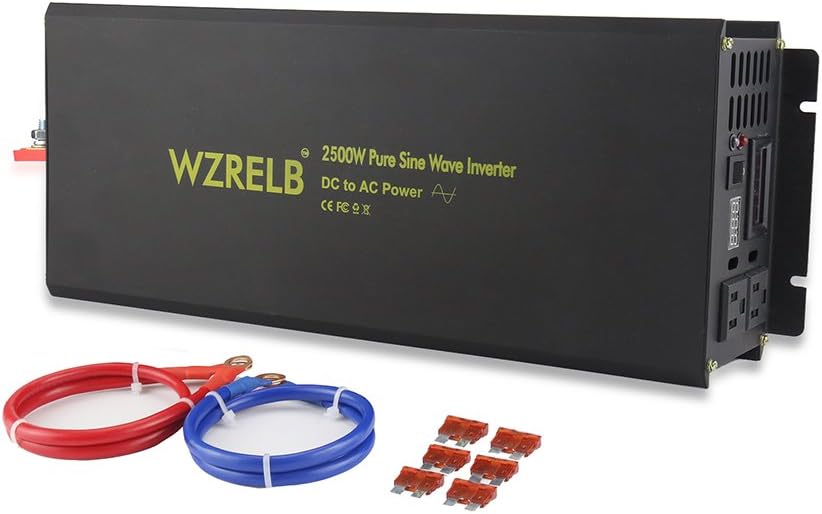 2500W Pure Sine Wave Power Inverter 24V DC to 120V AC N939037