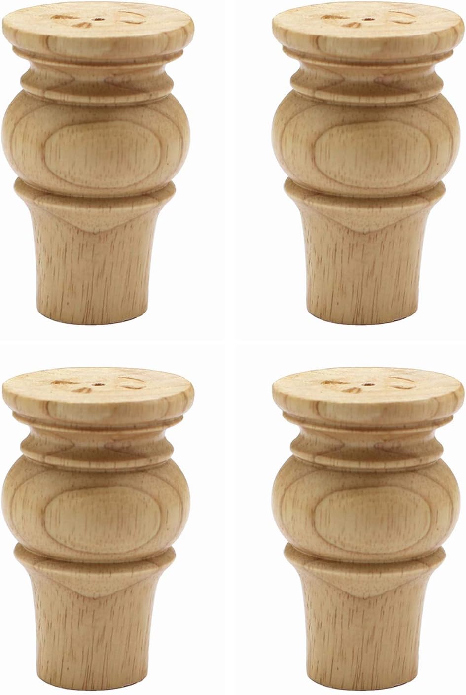 Solid Wood Furniture Legs Set of 4 White L872