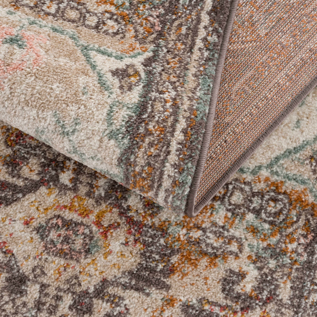 Gray Brown Red Area Rug C530253