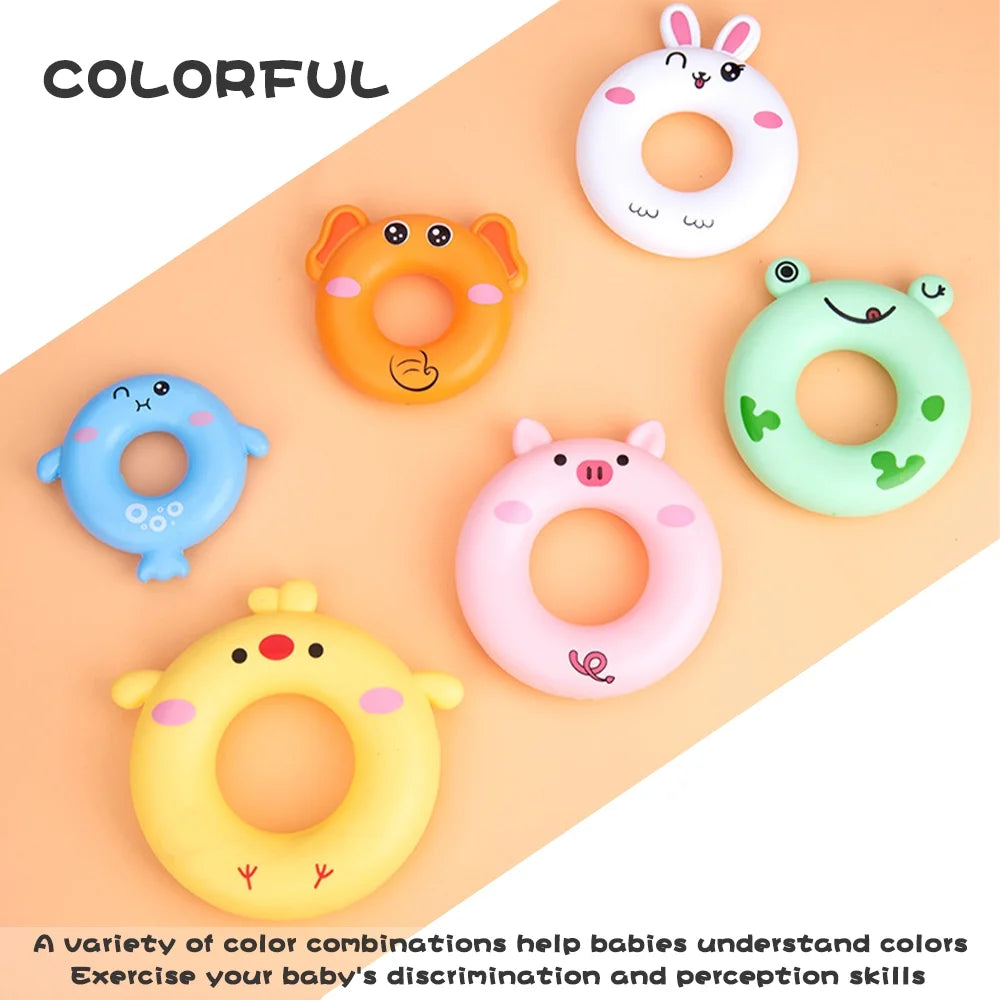 7 Rings Baby Stacking Nesting Toys Sensory Educational Montessori Baby Blocks C7511