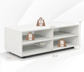 White 4 Cube TV Stand with Adjustable Shelves A343036