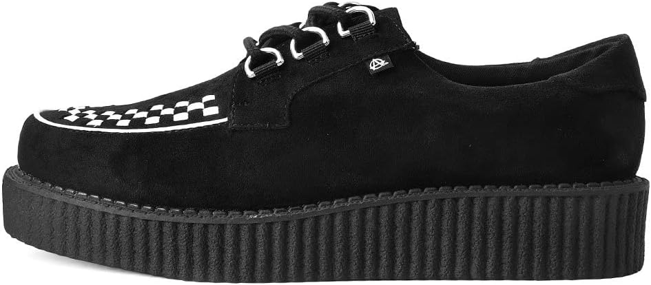 Black Faux Suede Creeper Shoes W29128