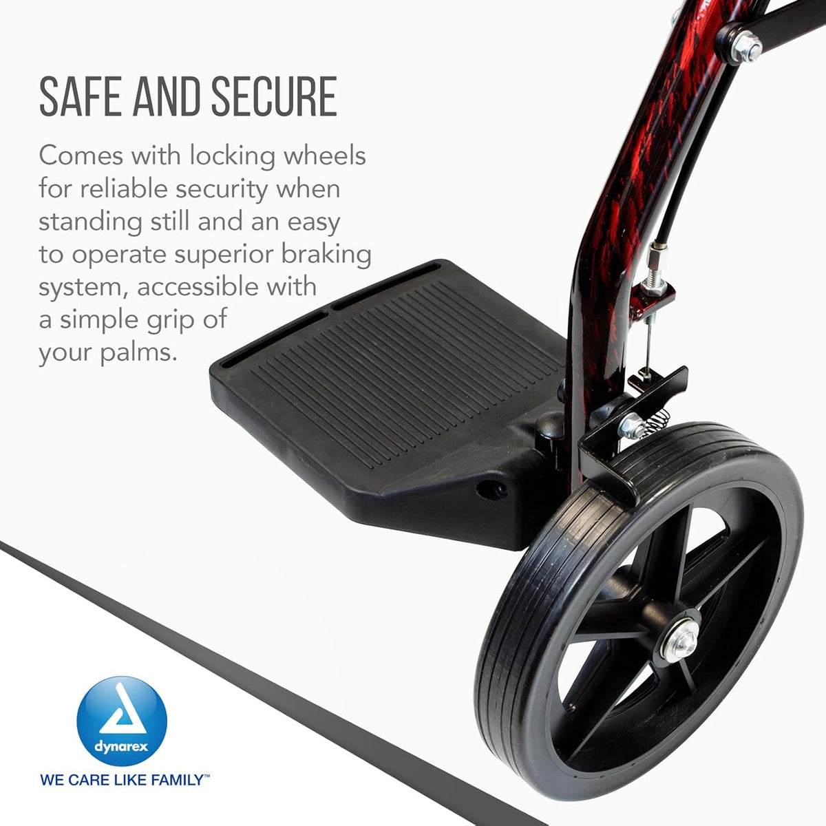 Red Frame 4 Wheel Rollator Z759