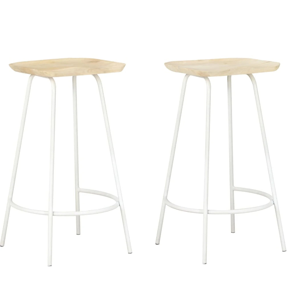 Solid Mango Wood Bar Stools 2 pcs B456