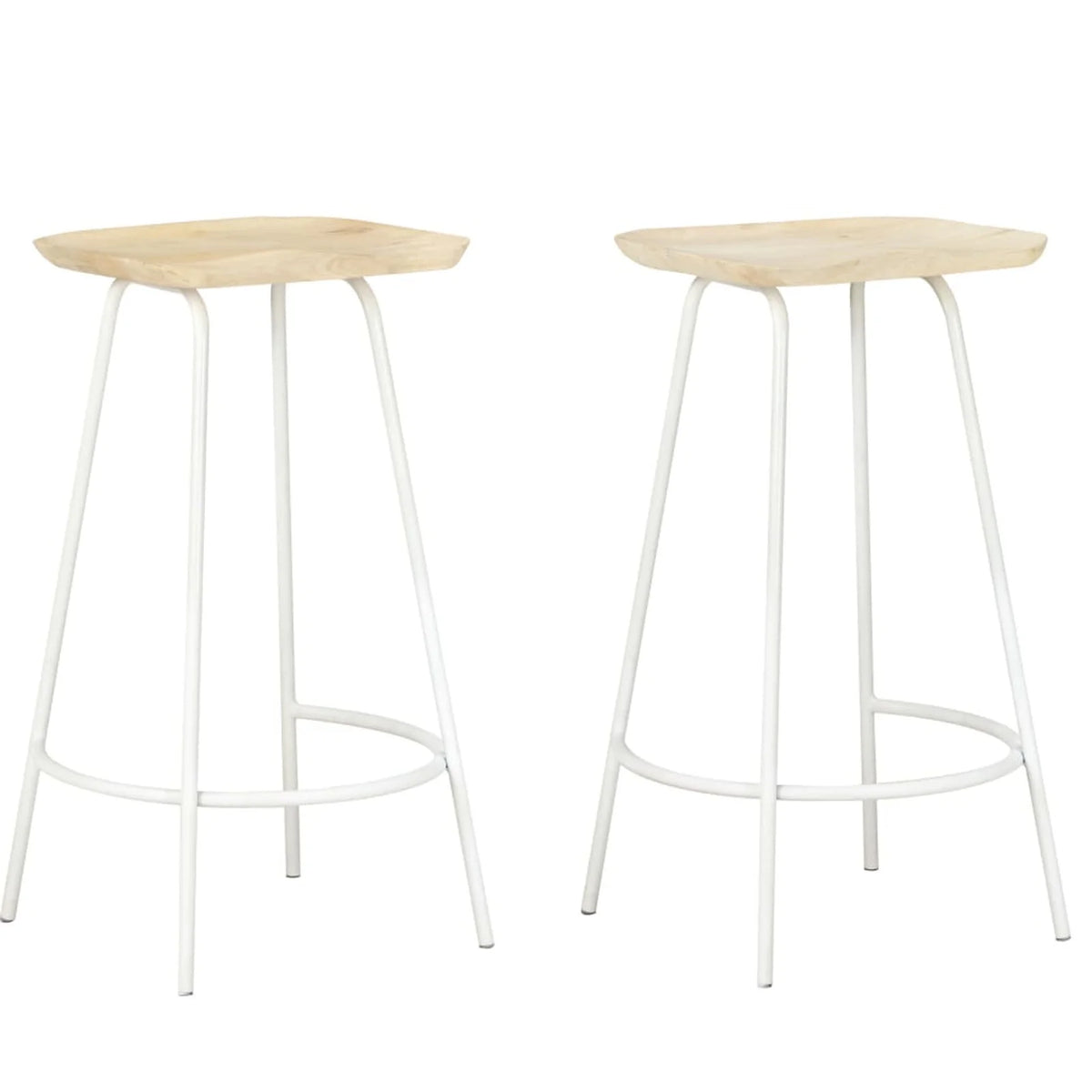 Solid Mango Wood Bar Stools 2 pcs B456