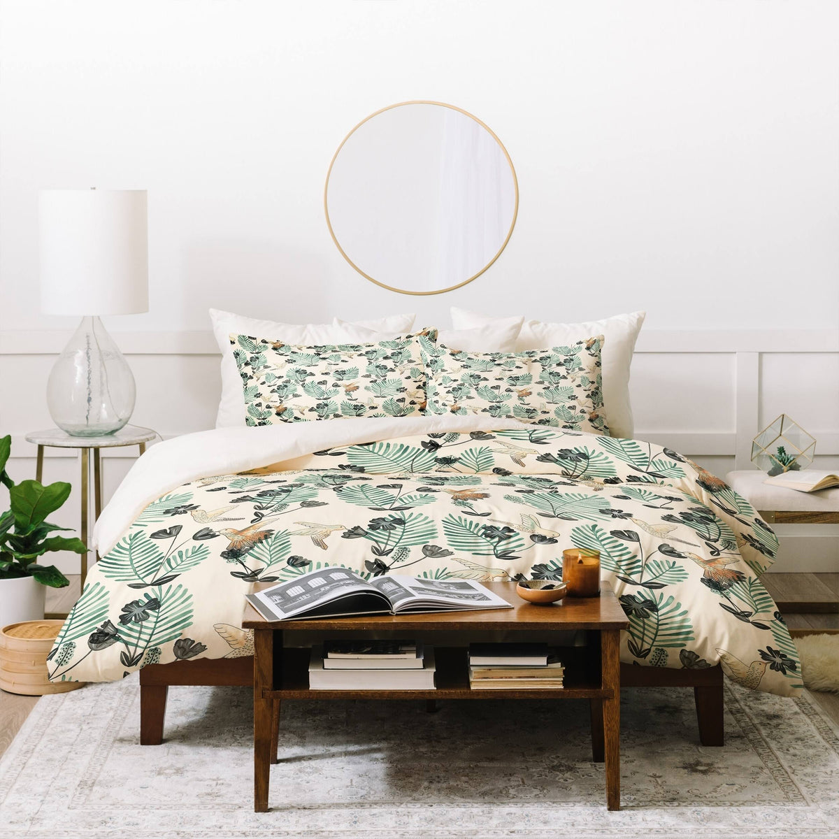 Twin-XL Green Duvet Cover Set M19505