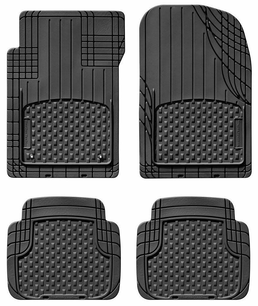 4-Piece Black Car Mats W8877