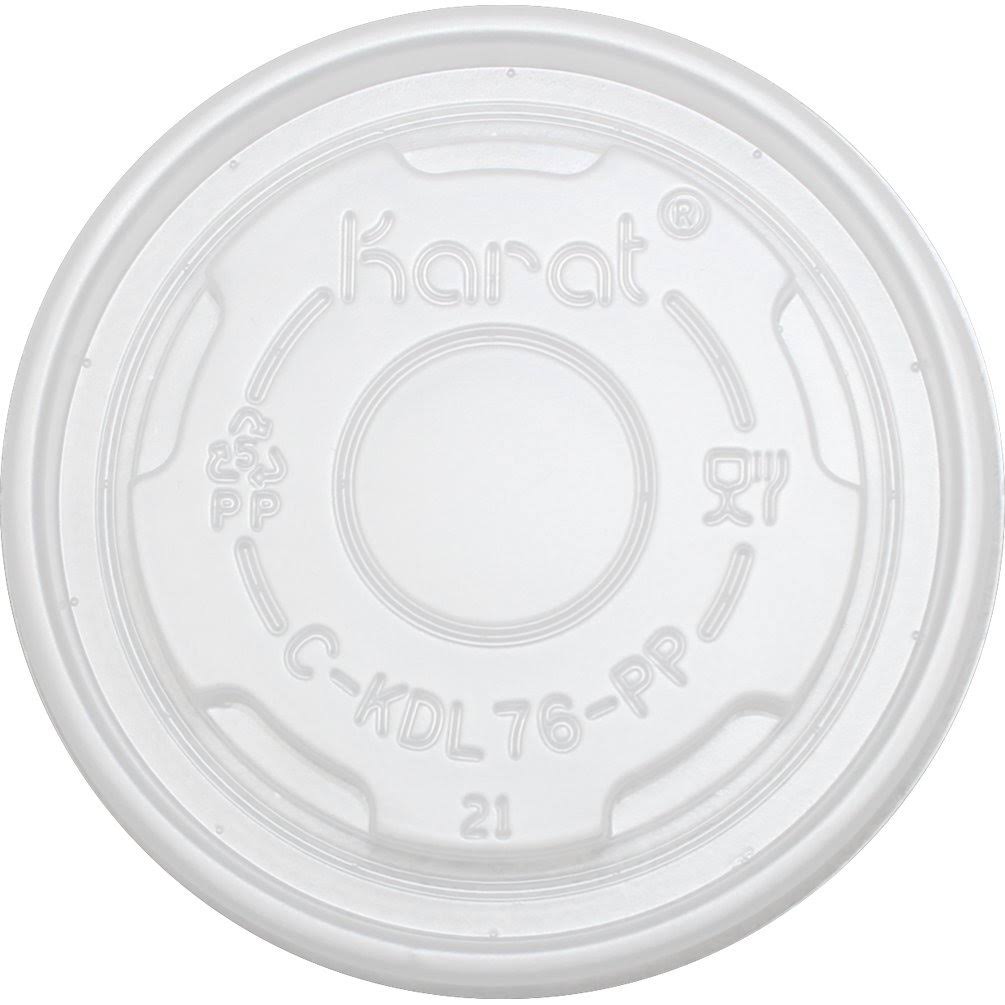 4 oz PP Food Container Flat Lids Case of 1000 X93043