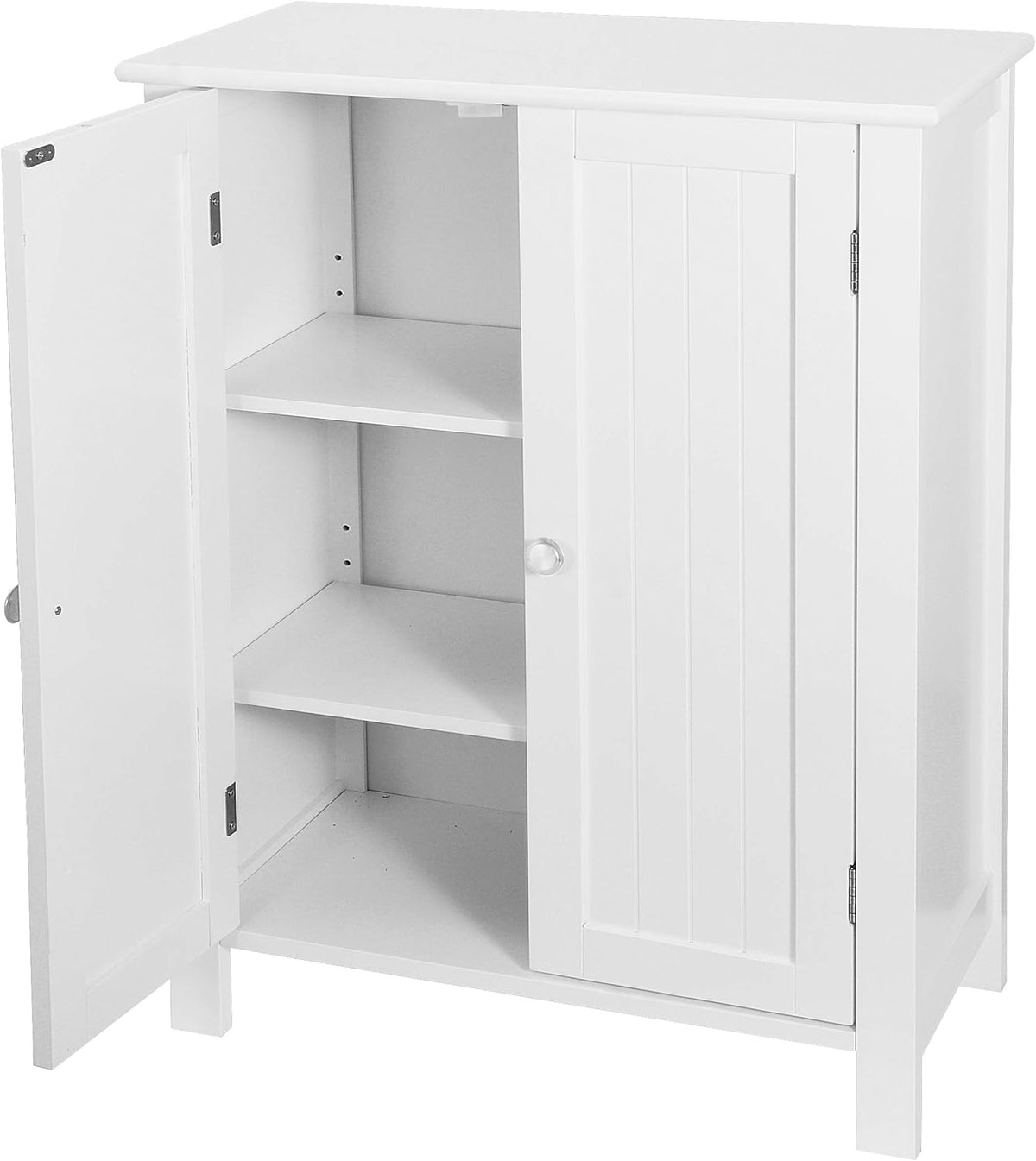 Bathroom Floor Storage Cabinet with Adjustable Shelf and Double Door O8496