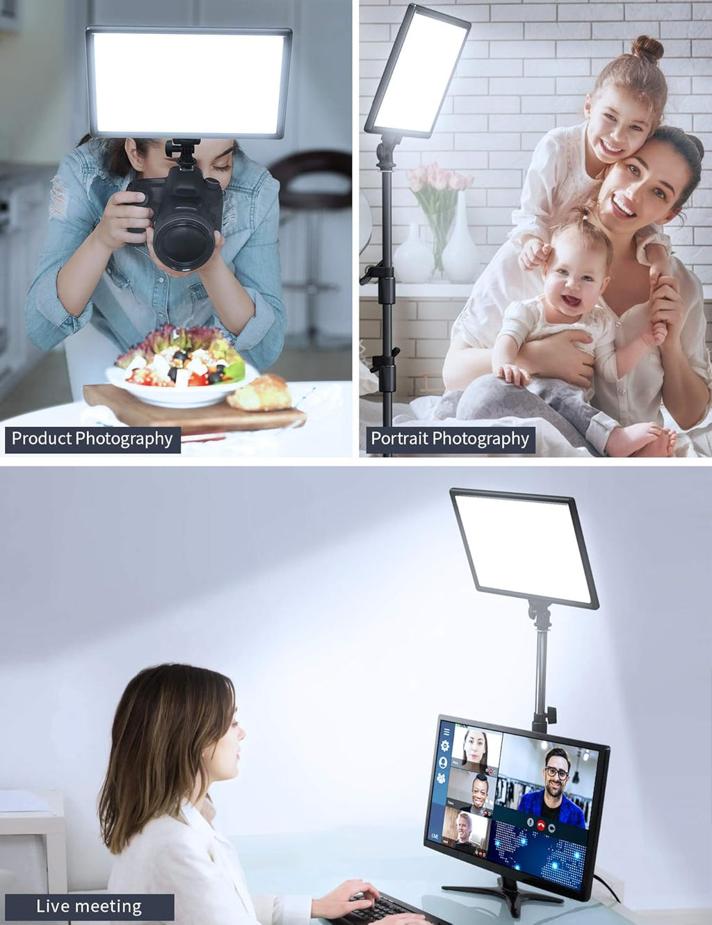 LED Video Soft Light Panel with Dual Rechargeable Battery M713