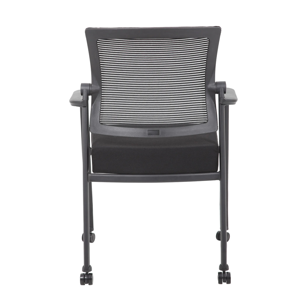 47" Round Table & 4 Mesh Guest Chair with Casters R322764