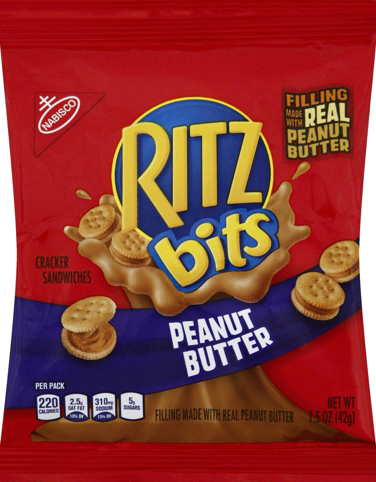 Peanut Butter Sandwich Cookies, 60 packs, 1.5 oz each F244