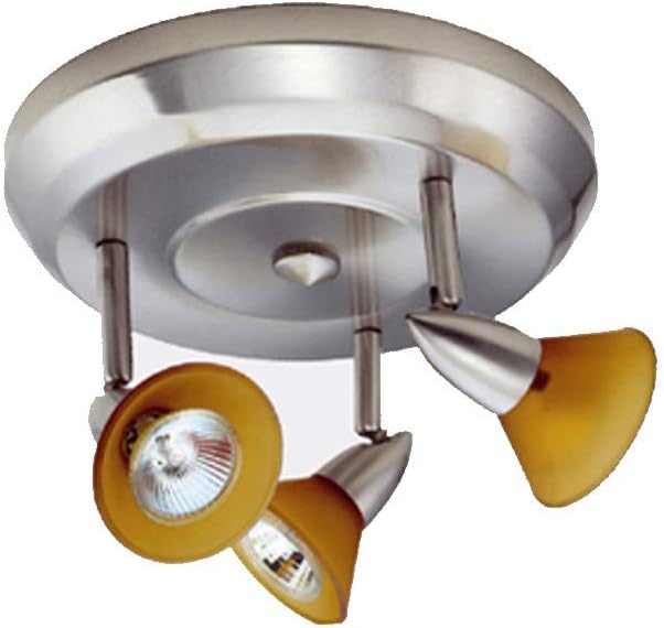 3-Light Die Cast Fixture with Glass and 50W Built-in Electronic Transformer, Green Glass Pack of 2 G825
