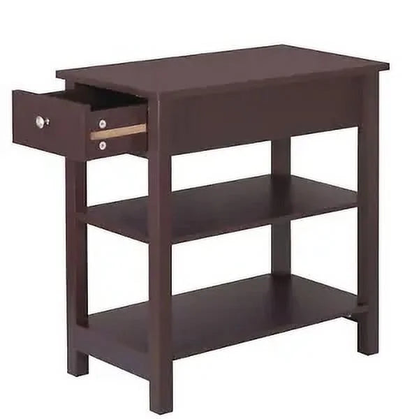 Brown Narrow End Side Table with Drawer U769519