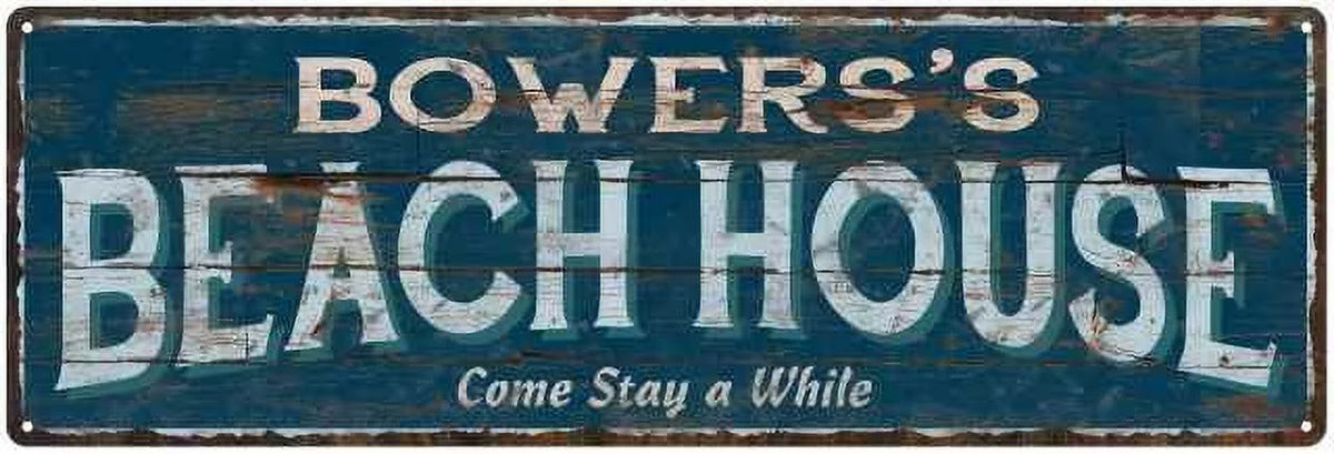 Blue Rustic Cabin Home Decor 6x18 Metal U2225