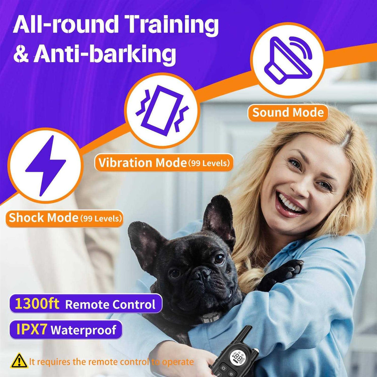 Smallest Lightest Anti Bark Training Collar for Small Dogs 5-15lbs N3716