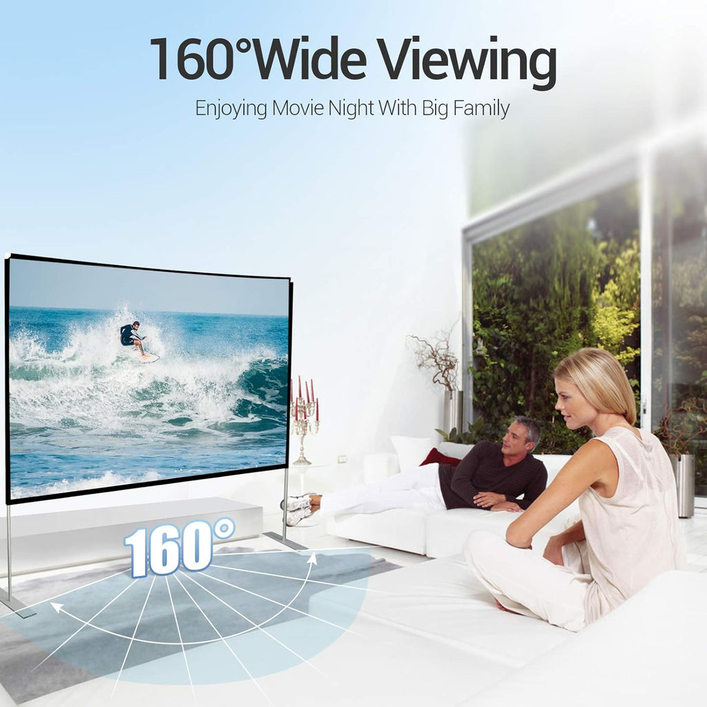 100 inch Portable Projector Screen with Stand and Carry Bag K418