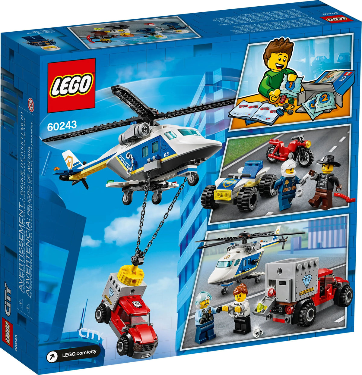 Building Toy Set with Helicopter, ATV, Motorbike and Truck G5279