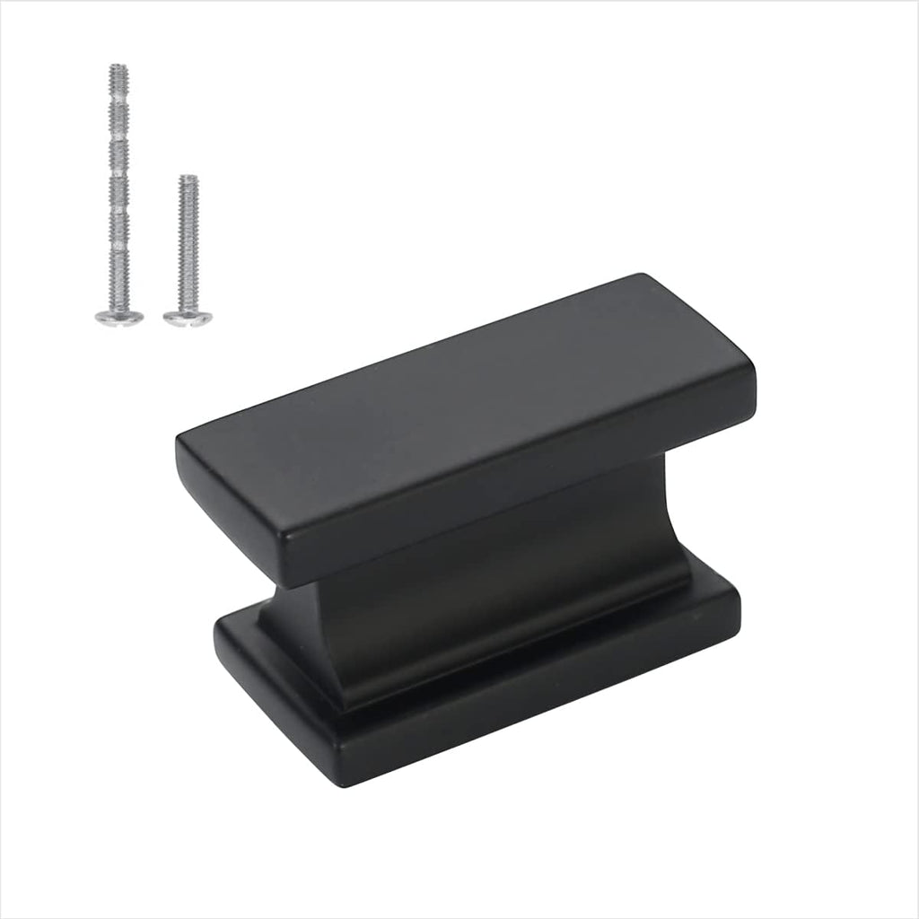 25 Pack Matte Black Zinc Cabinet Knobs G6104