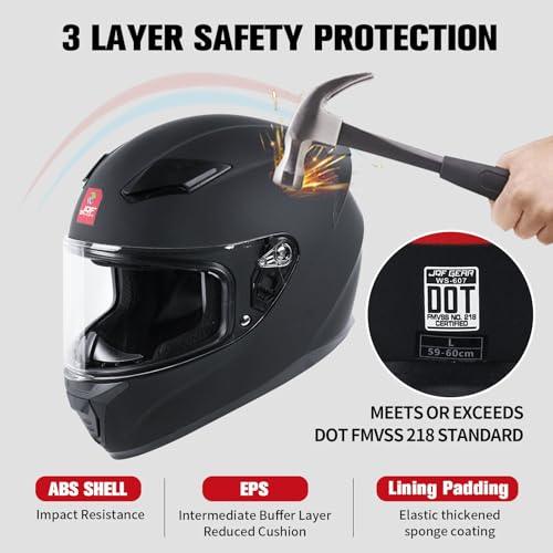 Full Face Motorcycle Helmet with Visor H3566