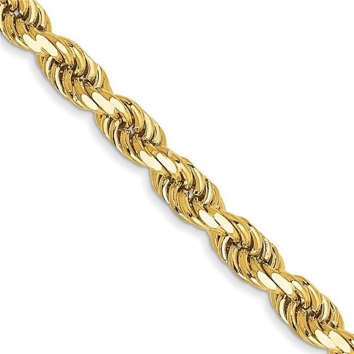 10 Karat Yellow Gold Diamond-cut Rope Chain O8050