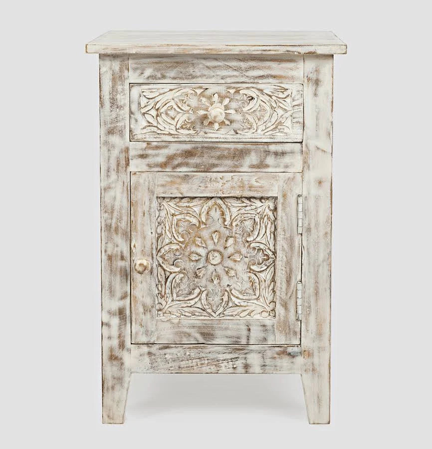 Hand Carved Accent Table J686329