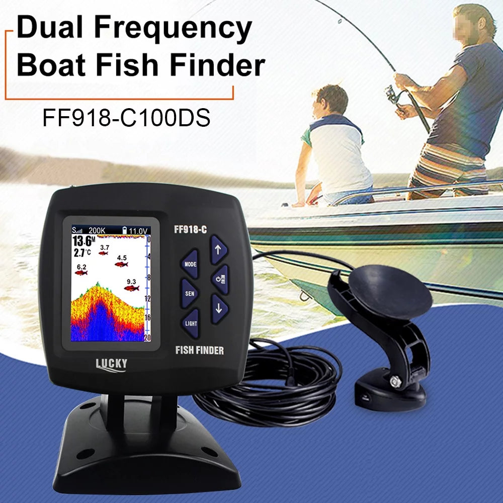 Wired Fish Finder Dual Frequency 328ft 100m Water Depth M307